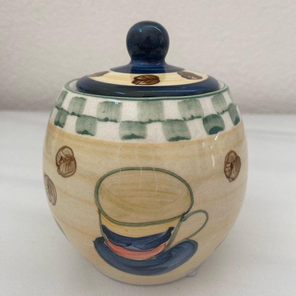 Ceramic Sugar Bowl with Cover